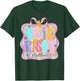 Easter Preppy He is Risen Cross Bow Christian Women Girls T-Shirt - T-Shirt | Forest