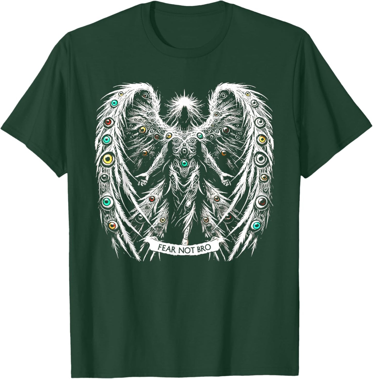 Fear Not Bro Seraphim Angel Biblical Christian Humor T-Shirt - T-Shirt | Forest