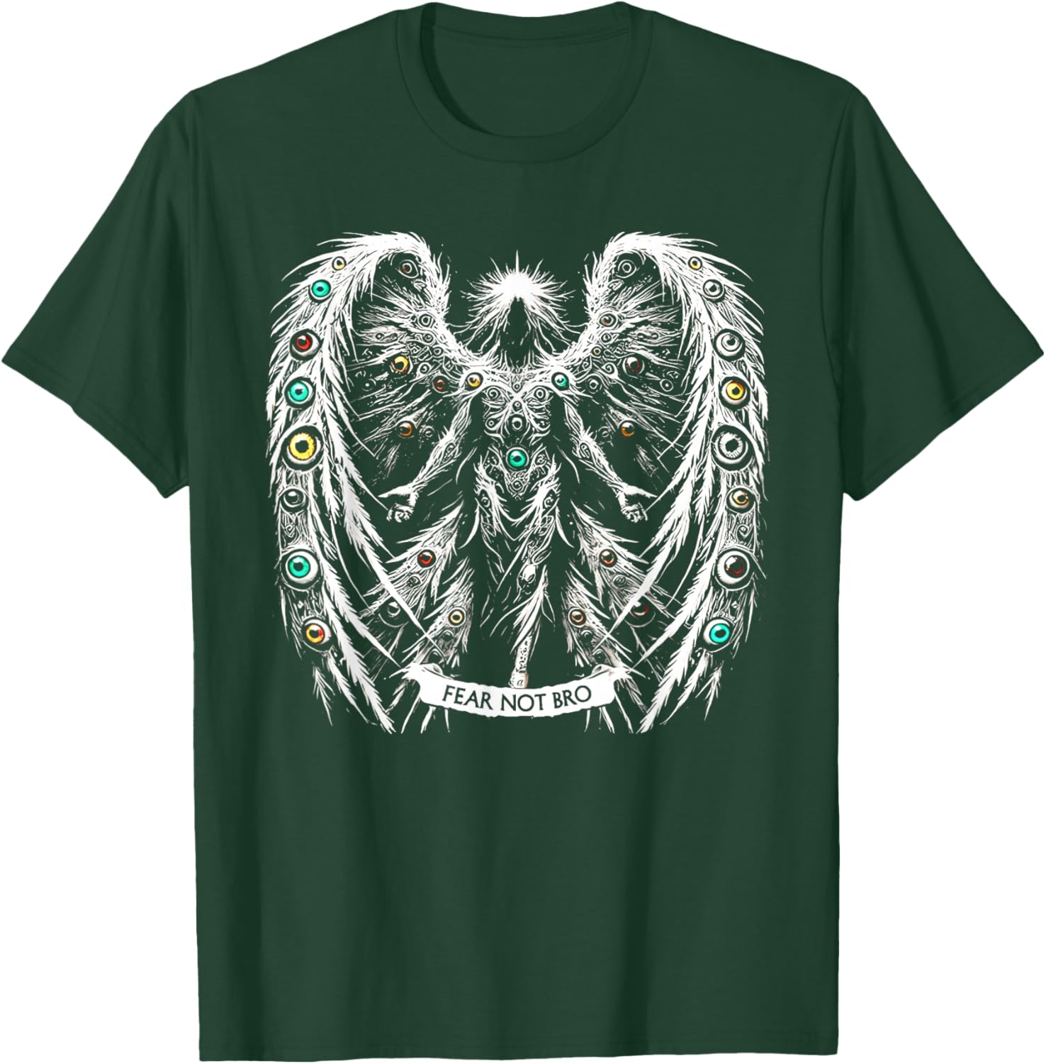 Fear Not Bro Seraphim Angel Biblical Christian Humor T-Shirt - T-Shirt | Forest