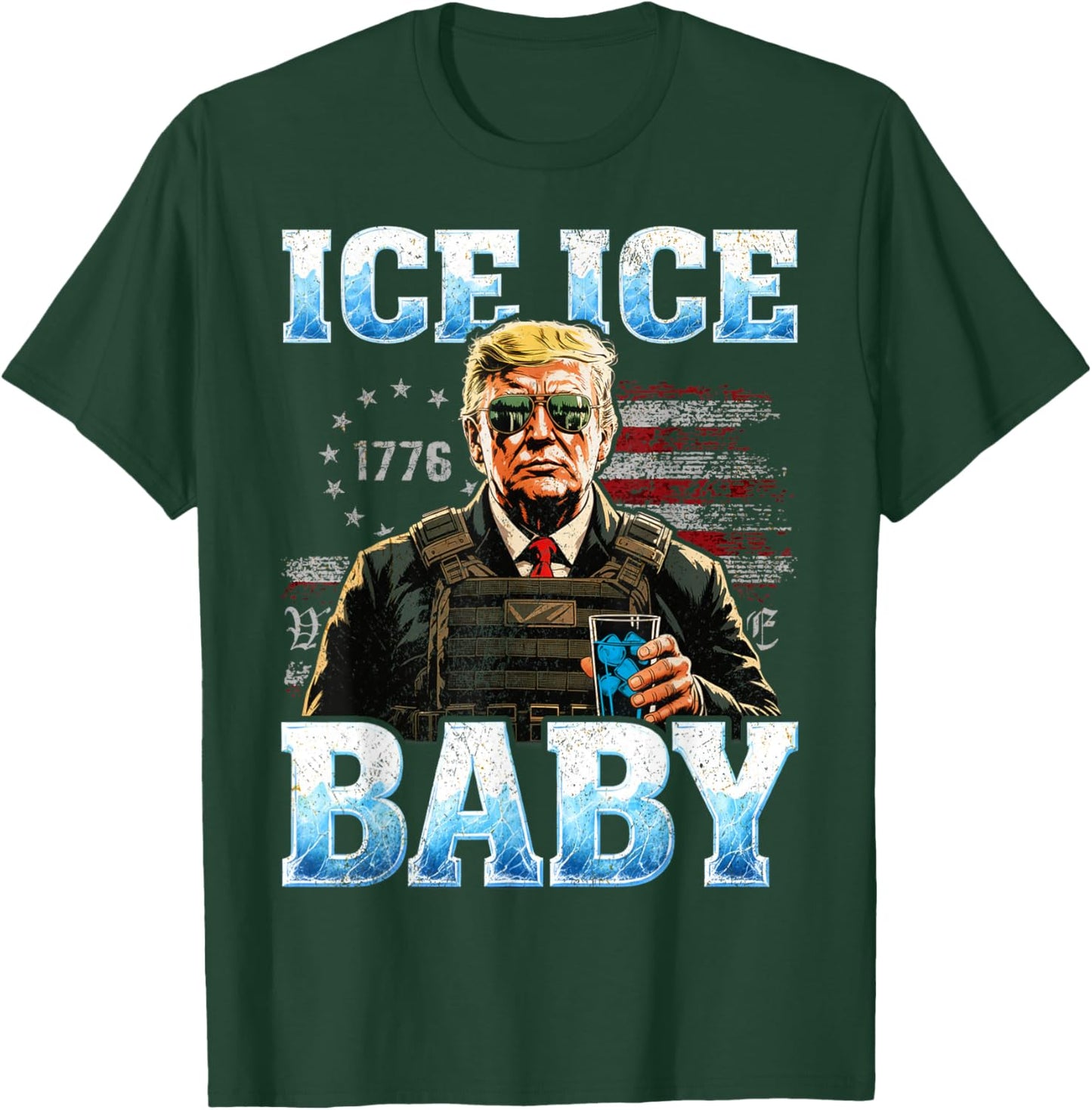 Vintage Ice Baby Funny Trump T-Shirt - T-Shirt | Forest