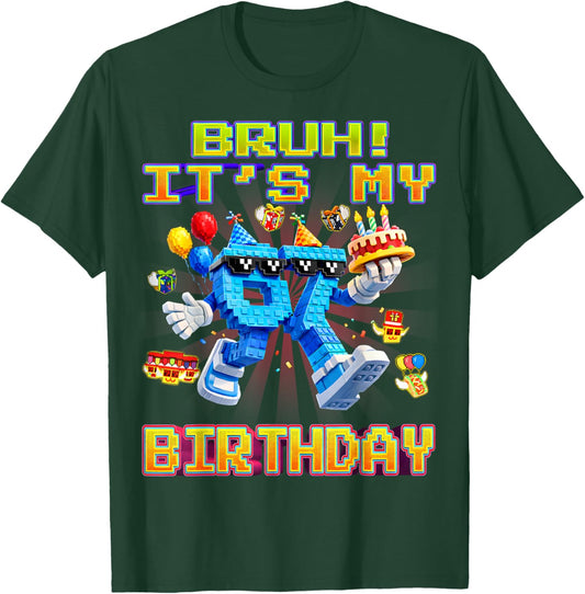 Bruh It's My Birthday Boy Funny Brainrot Gifts for Boys Kids T-Shirt - T-Shirt | Forest