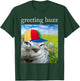 Greetings Huzz Funny Silly Cat with Lollipop Gen Z Meme T-Shirt - T-Shirt | Forest