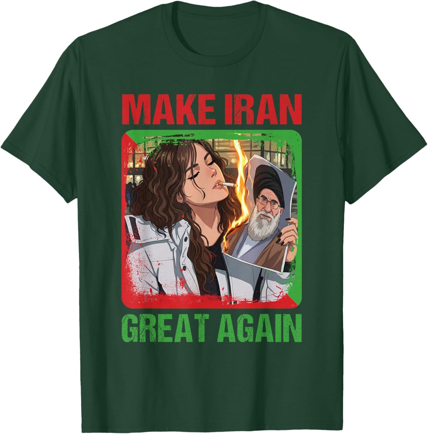 Cigarette of Rebellion Smoke of Resistance Iran Revolution T-Shirt - T-Shirt | Forest
