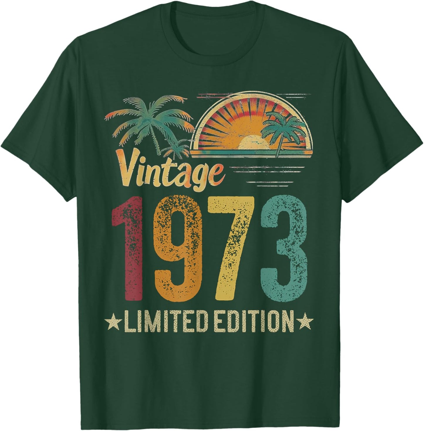 Retro 1973 53rd Birthday Men Women 53 Years Old - Vintage T-Shirt - T-Shirt | Forest