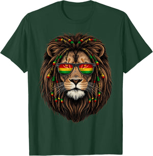 Jamaican Lion of Judah Rastafari Roots Rasta Reggae Music T-Shirt - T-Shirt | Forest