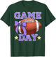 Game Day Football Season Football Mama Mom Purple Gold Vibes T-Shirt - T-Shirt | Forest
