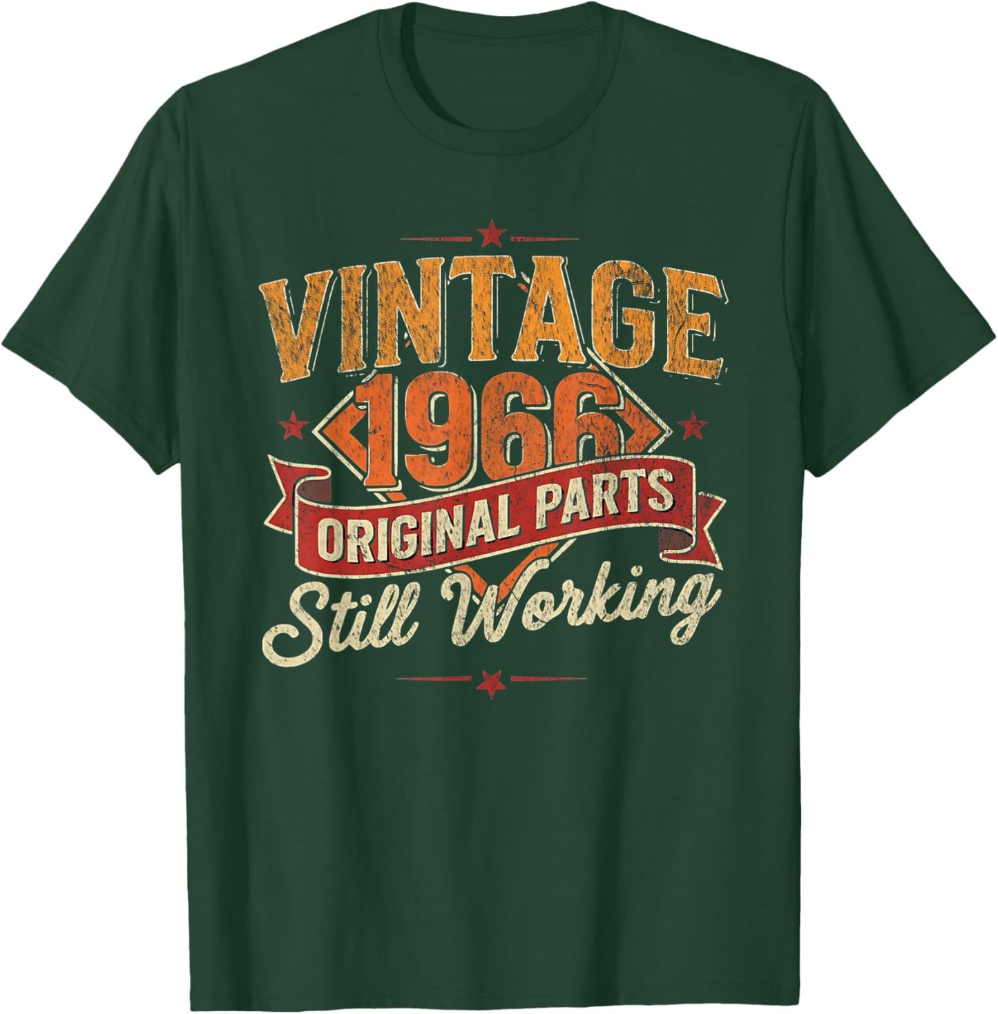 Vintage 1966 Original Parts Still Working Retro Birthday T-Shirt - T-Shirt | Forest
