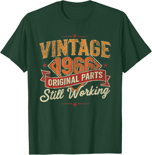 Vintage 1966 Original Parts Still Working Retro Birthday T-Shirt - T-Shirt | Forest