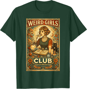 Weird Girls Club Vintage Feminist Gothic Art Introvert T-Shirt - T-Shirt | Forest