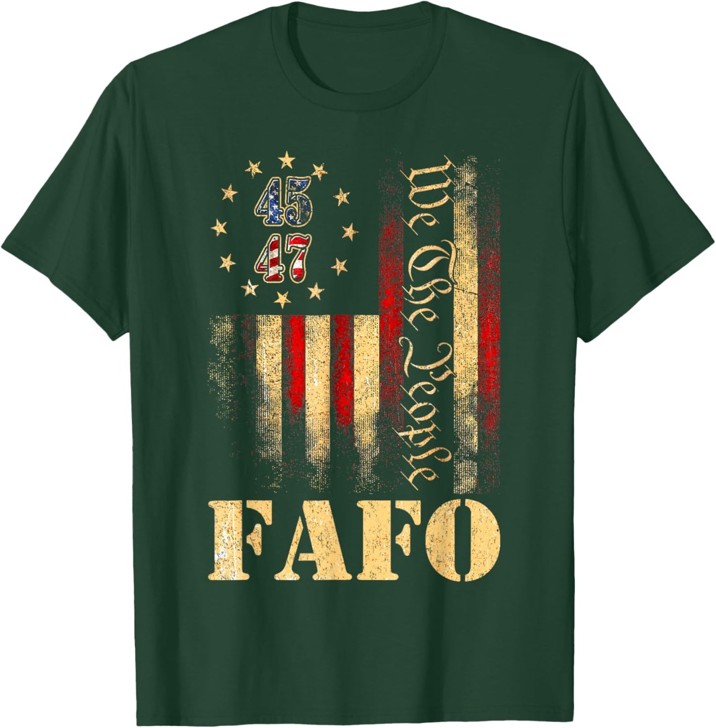 Funny Fafo Trump Fafo American USA T-Shirt - T-Shirt | Forest