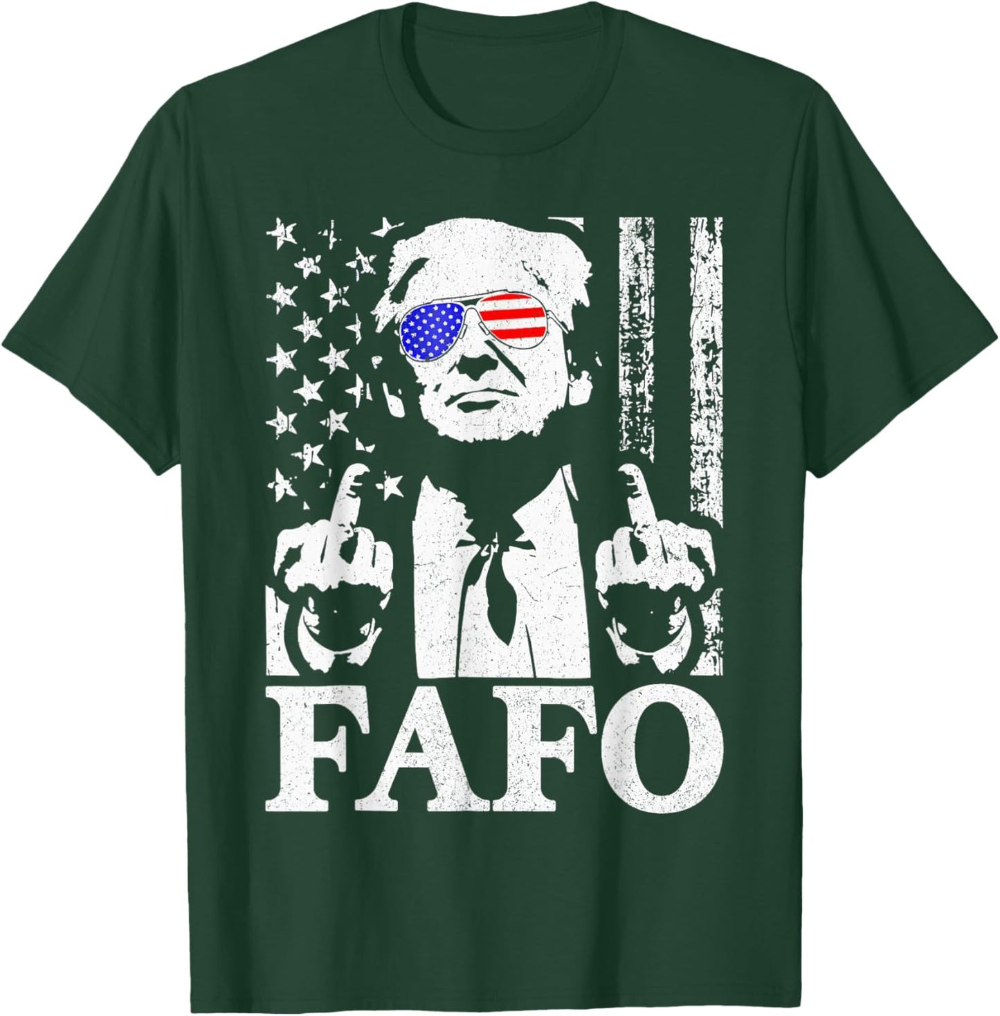 Funny Fafo Trump Fafo American USA T-Shirt - T-Shirt | Forest
