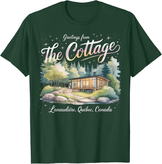 Greetings from The Cottage T-Shirt - T-Shirt | Forest