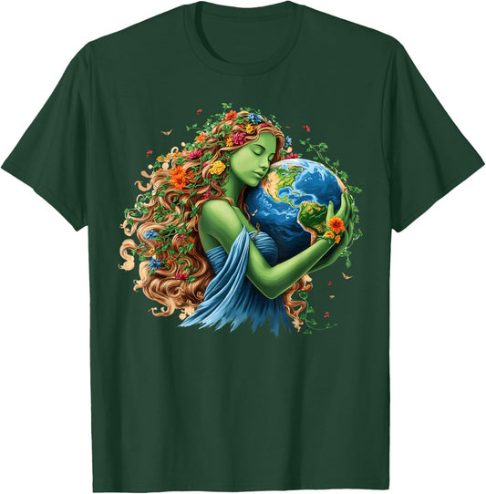 Earth Day 2026 Green Mother Nature Planet Women Girls T-Shirt - T-Shirt | Forest