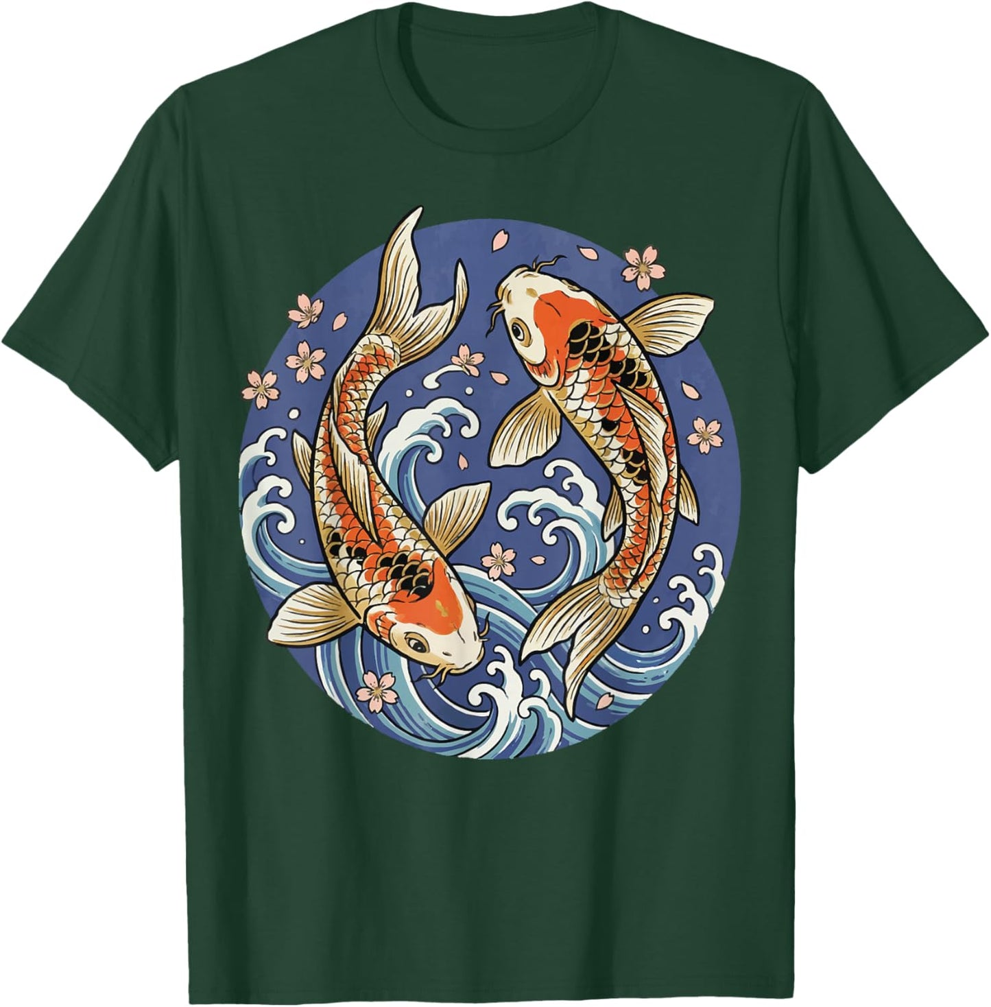 Koi Fish Yin Yang Japan T-Shirt - T-Shirt | Forest