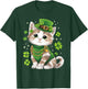 St Patricks Day Cat Leprechaun Hat Shamrock Saint Pattys Day T-Shirt - T-Shirt | Forest