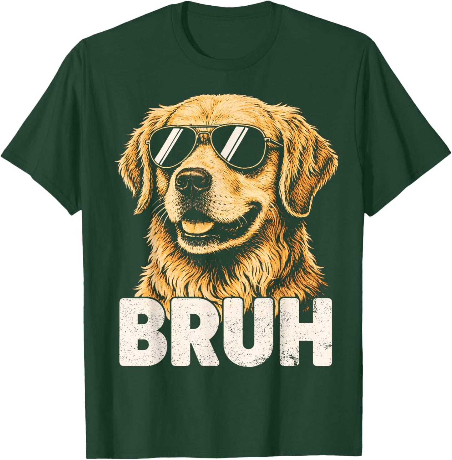 Bruh Golden Retriever Youth Boys Teen Cute Dog Meme T-Shirt - T-Shirt | Forest