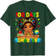 100 Days of School Afro Girl 100th Day Teacher Messy Bun T-Shirt - T-Shirt | Forest