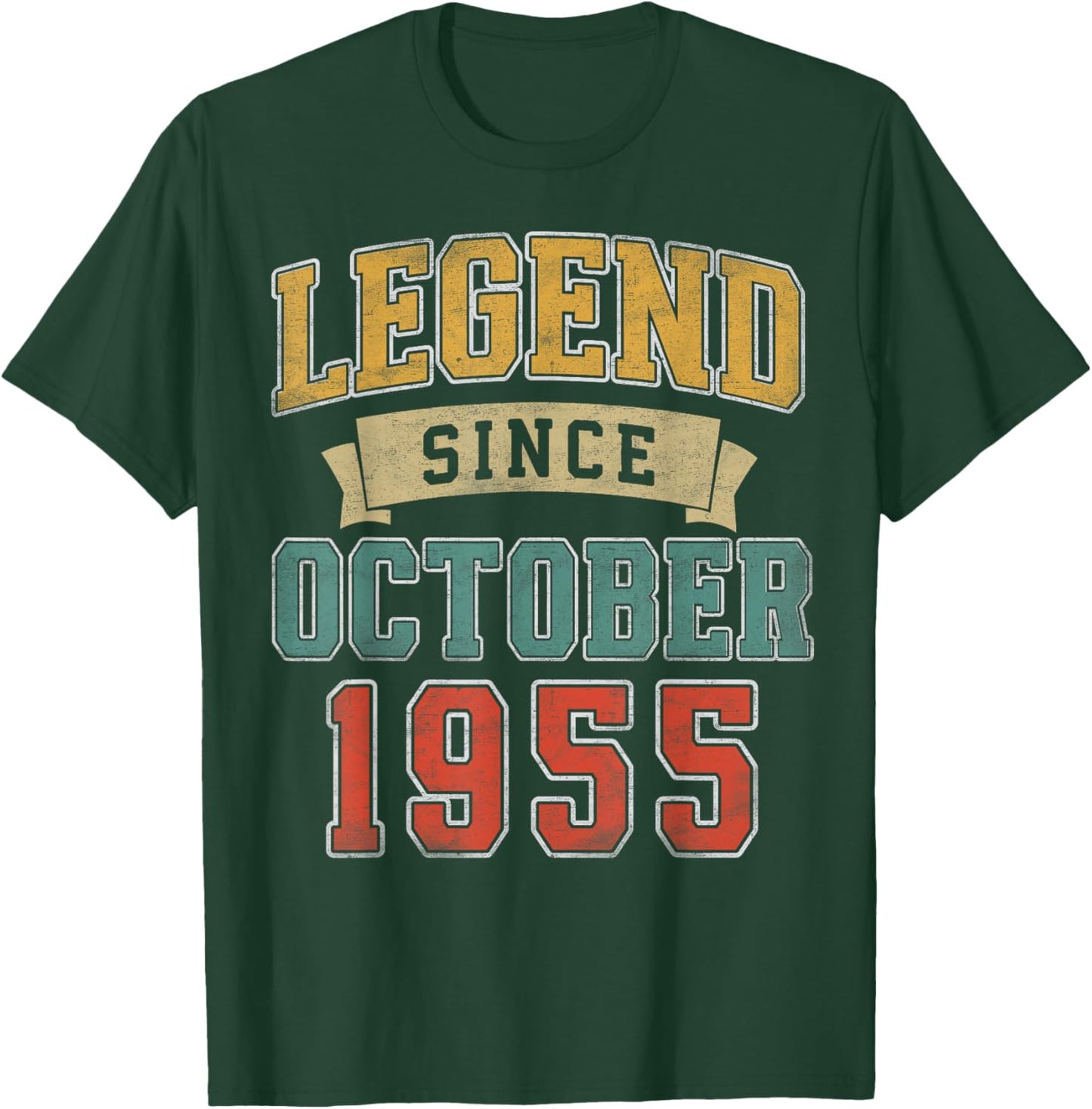 Legend October 1955 70th Birthday Men Women 70 Year Old T-Shirt - T-Shirt | Forest