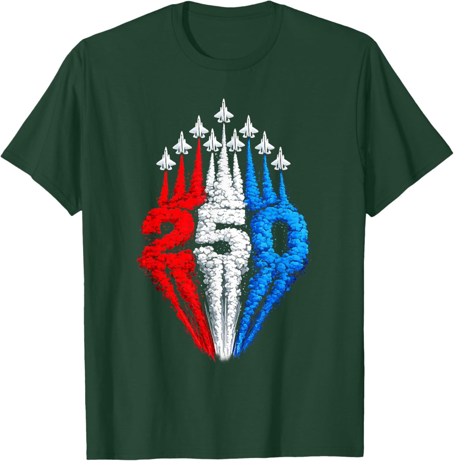 250 Years American 1776 2026 250th USA Patriotic 4th of July T-Shirt - T-Shirt | Forest