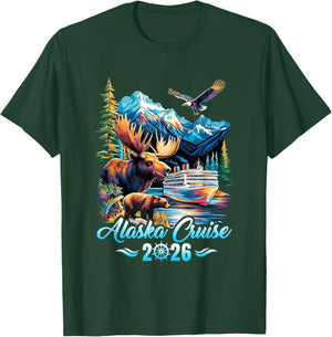 Alaska Cruise 2026 Matching Family Friends Group Alaskan T-Shirt - T-Shirt | Forest