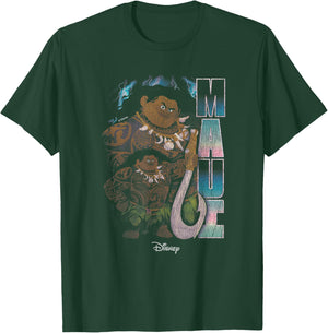Disney Moana Maui Distressed T-Shirt - T-Shirt | Forest