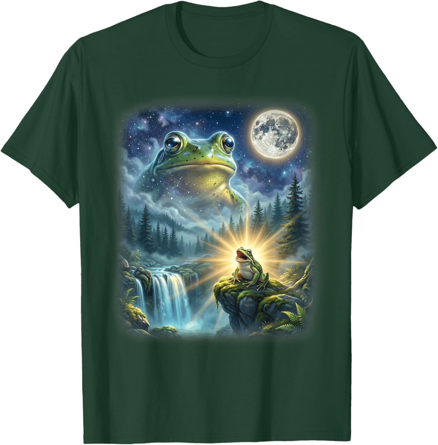Frog in Fantasy World Funny Weird Frog T-Shirt - T-Shirt | Forest