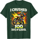 I Crushed 100 Days of School Dirt Bike Boys 100th Day Kids T-Shirt - T-Shirt | Forest