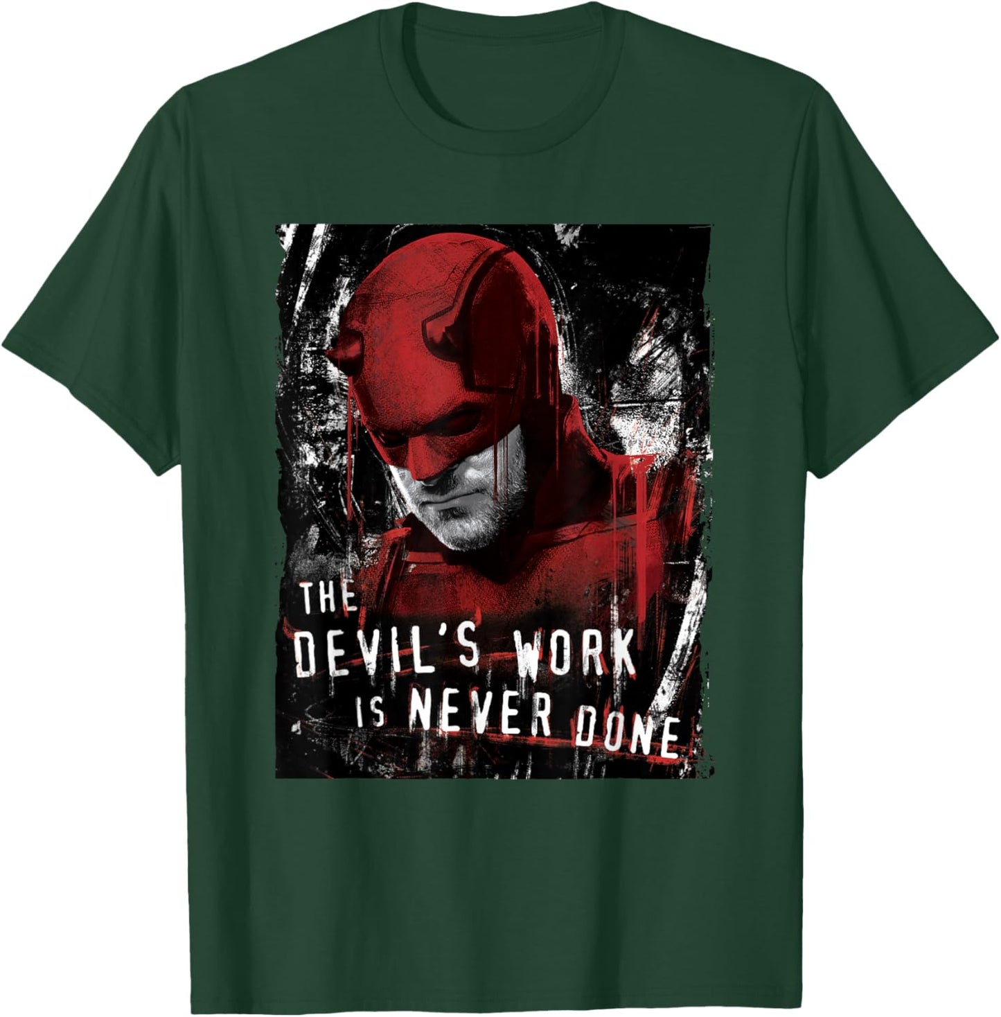 Marvel Daredevil: Born Again Matt The Devils Work Distressed T-Shirt - T-Shirt | Forest