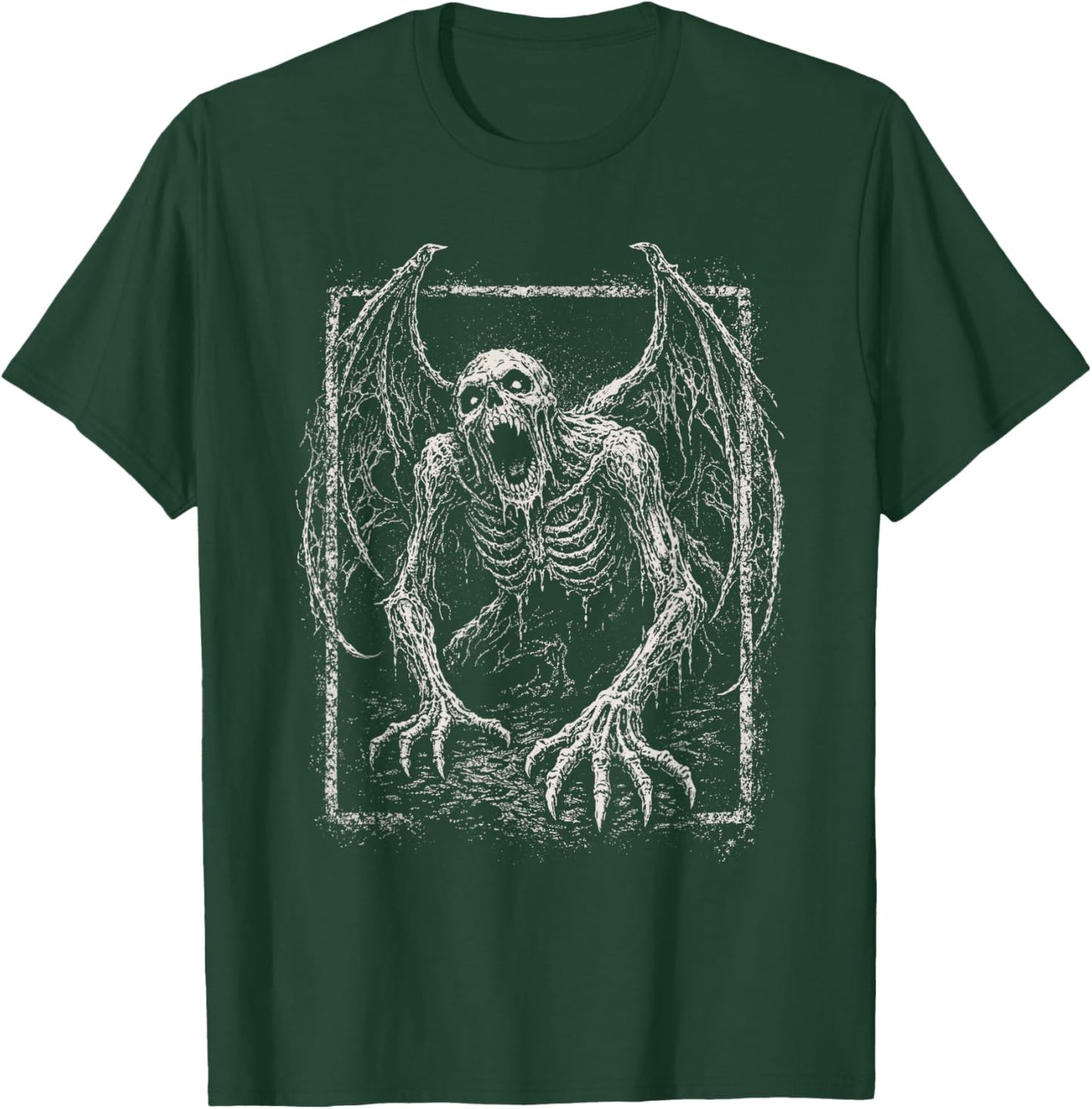 Demon Zombie Skeleton Horror Grave Goth Alt Alternative Art T-Shirt - T-Shirt | Forest