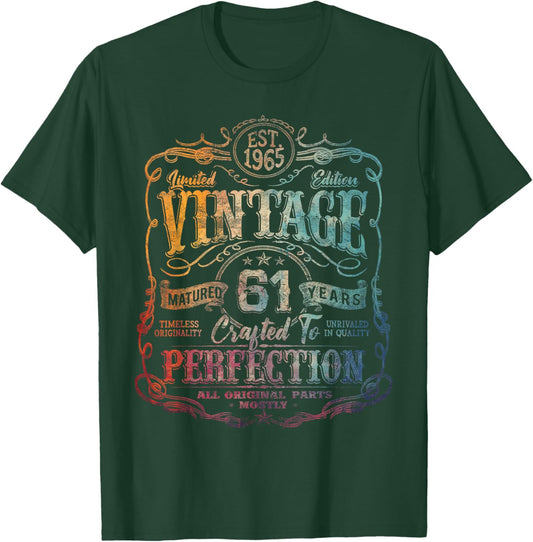 Vintage 1965 Limited Edition Shirt 61 Year Old 61st Birthday T-Shirt - T-Shirt | Forest