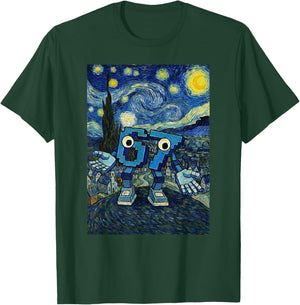 67 Six Seven 6-7 Starry Night Van Gogh Brainrot Slang Meme T-Shirt - T-Shirt | Forest