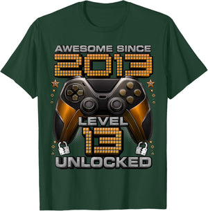 Level 13 Unlocked Awesome Since 2013 13th Birthday Gaming T-Shirt - T-Shirt | Forest