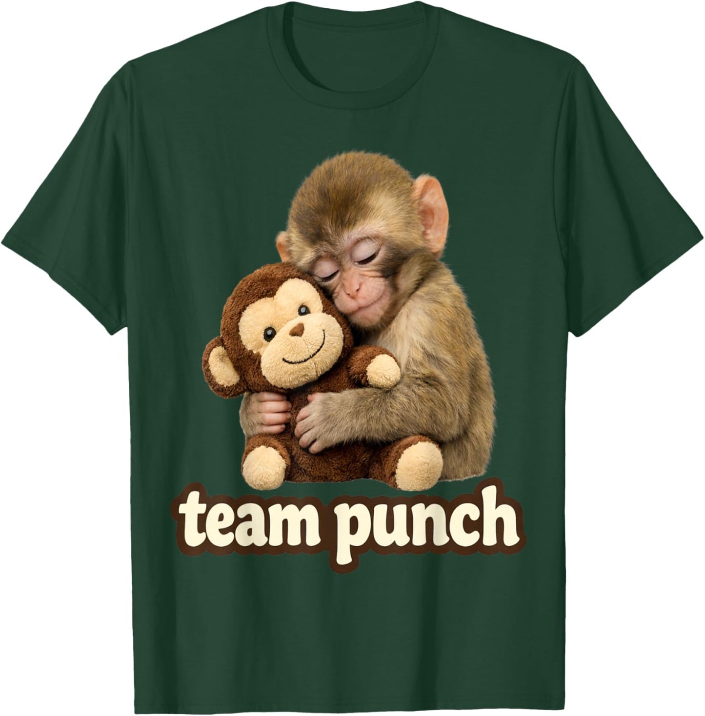 Cute Monkey Punch - Team Punch Kids and Animal Lovers T-Shirt - T-Shirt | Forest