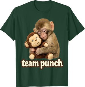 Cute Monkey Punch - Team Punch Kids and Animal Lovers T-Shirt - T-Shirt | Forest