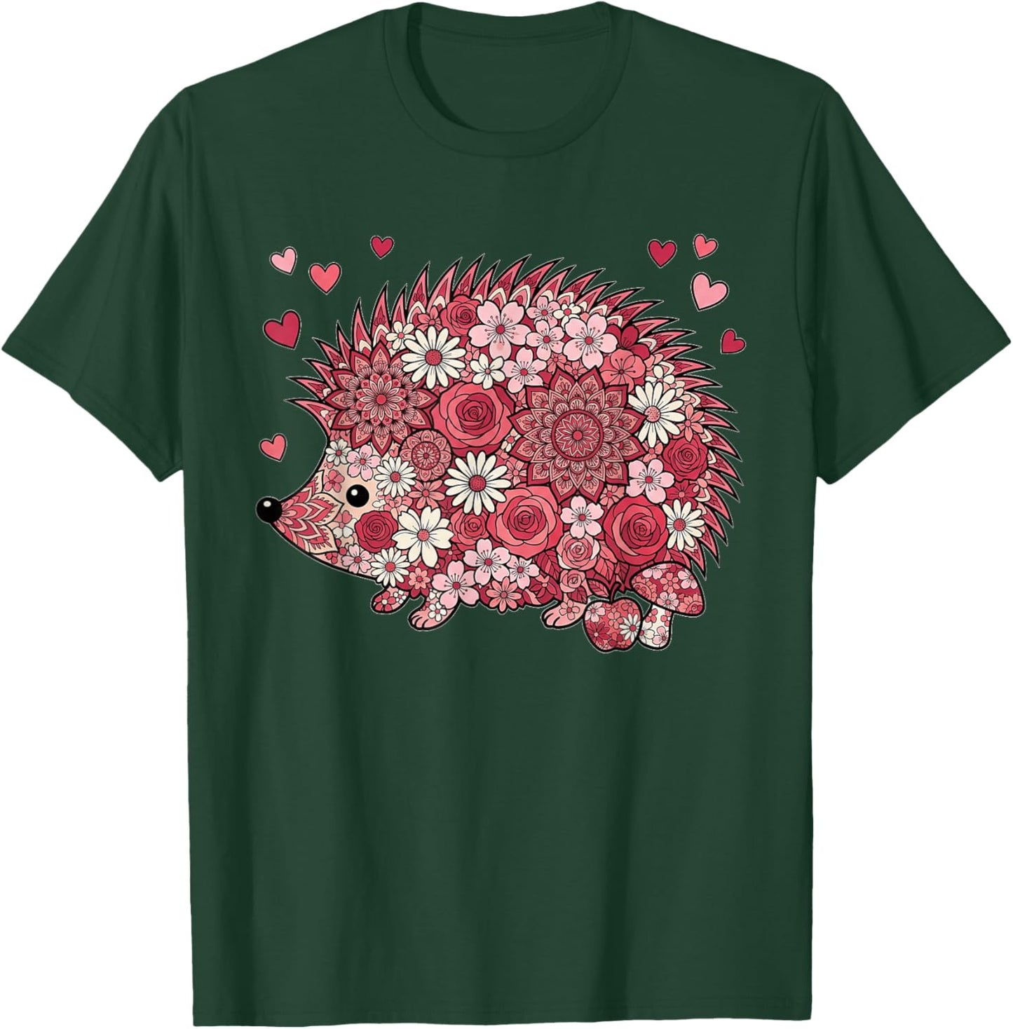 Love Hedgehog Valentine Cute Hedgehogs Lover Valentines Day T-Shirt - T-Shirt | Forest