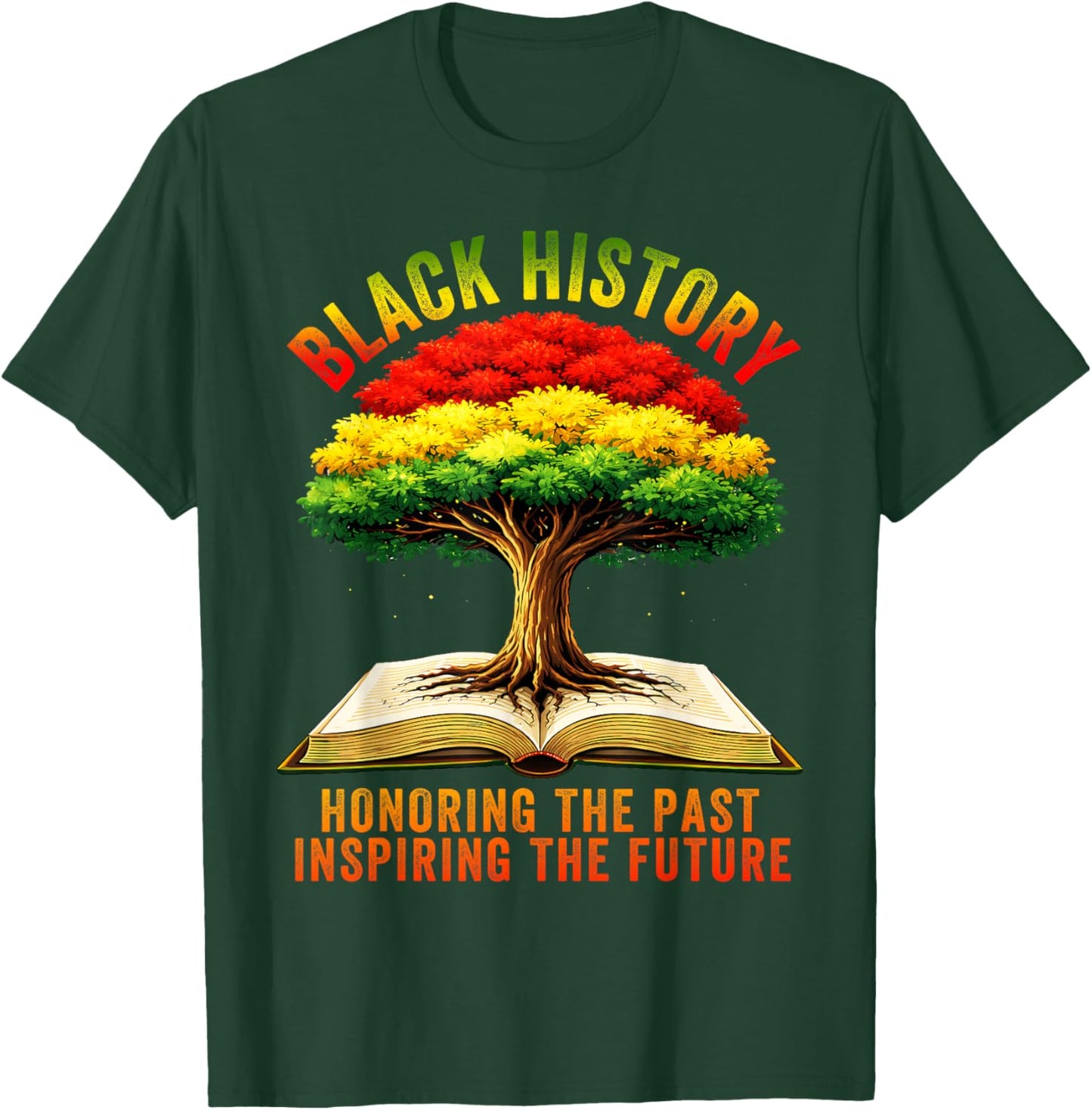 Black History Month Shirt Men Women Kids Patriotic African T-Shirt - T-Shirt | Forest