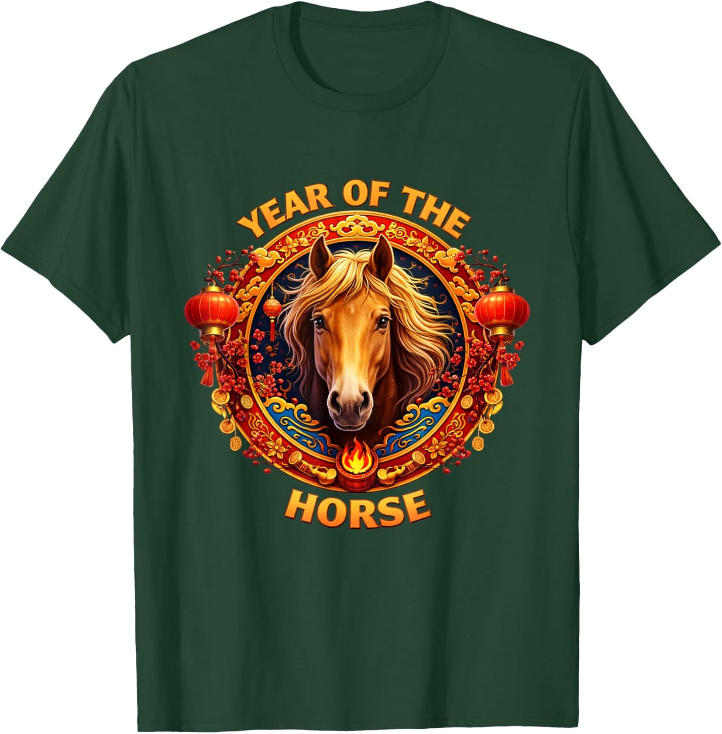 Year of The Horse 2026 Lunar New Year Chinese Men Women Kids T-Shirt - T-Shirt | Forest