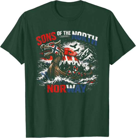 Sons of the North - Norway Viking Mythology T-Shirt - T-Shirt | Forest
