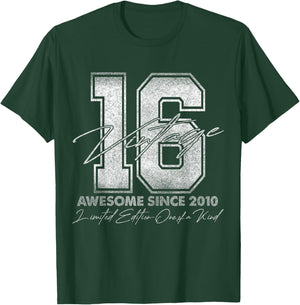 16 Year Old Gifts Vintage 2010 Limited Edition 16th Birthday T-Shirt - T-Shirt | Forest