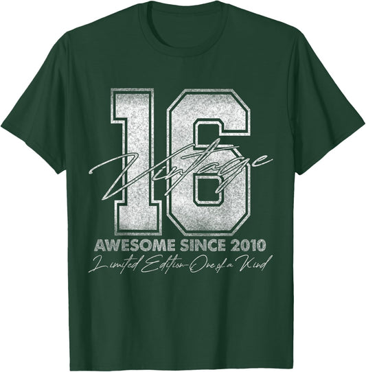 16 Year Old Gifts Vintage 2010 Limited Edition 16th Birthday T-Shirt - T-Shirt | Forest