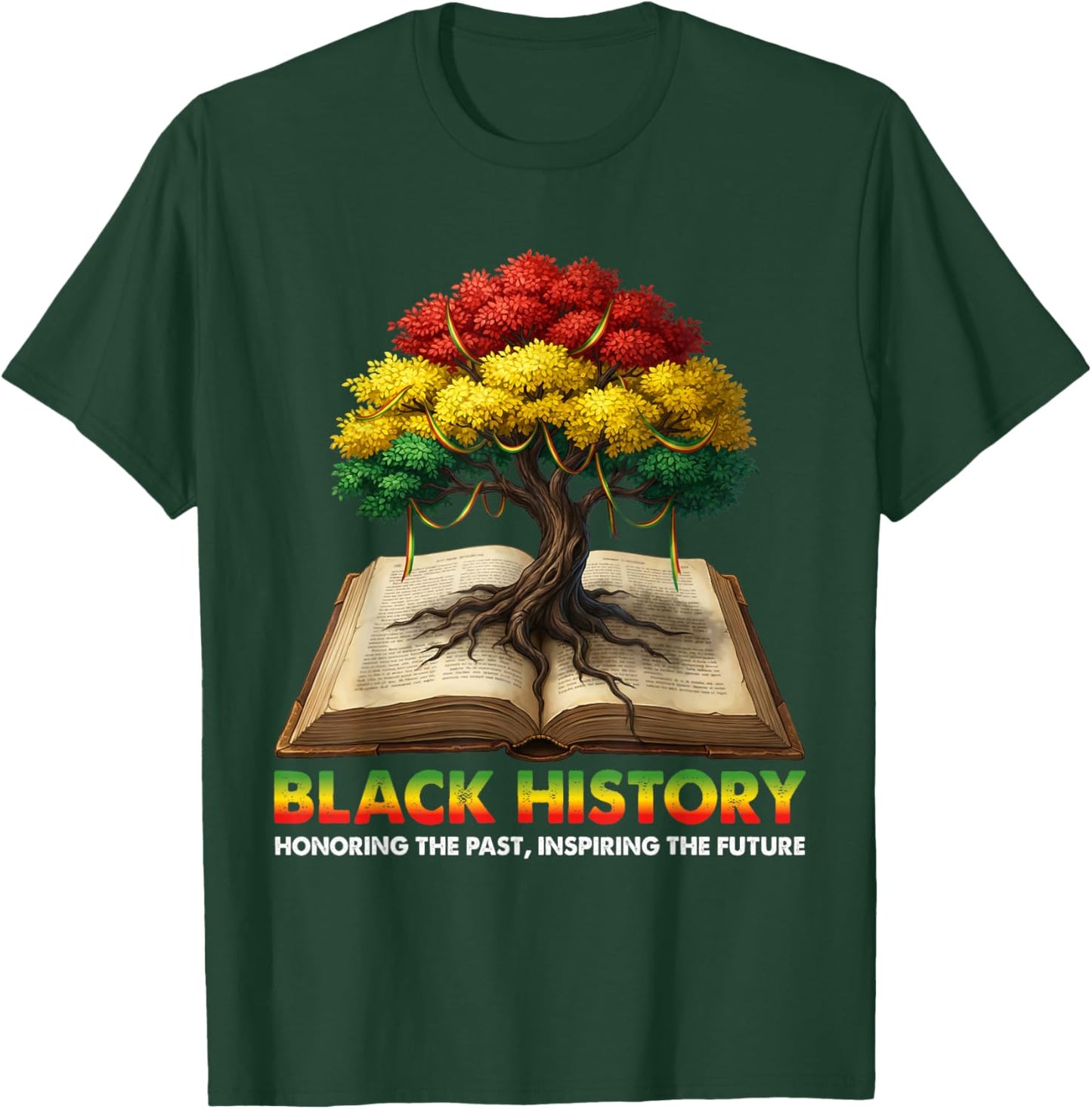 Honoring Past Inspiring Future Black History Education Teach T-Shirt - T-Shirt | Forest