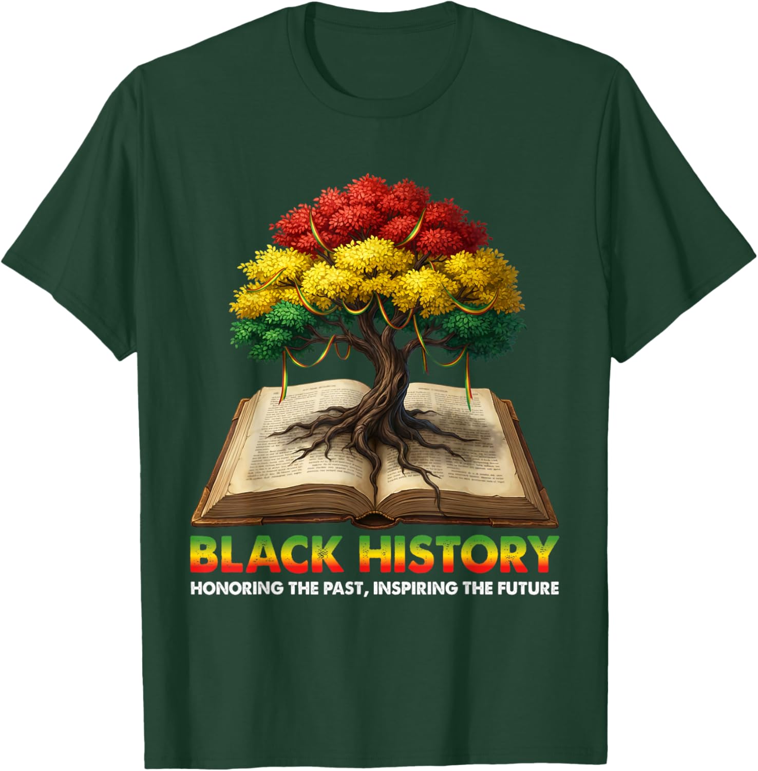 Honoring Past Inspiring Future Black History Education Teach T-Shirt - T-Shirt | Forest