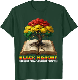 Honoring Past Inspiring Future Black History Education Teach T-Shirt - T-Shirt | Forest