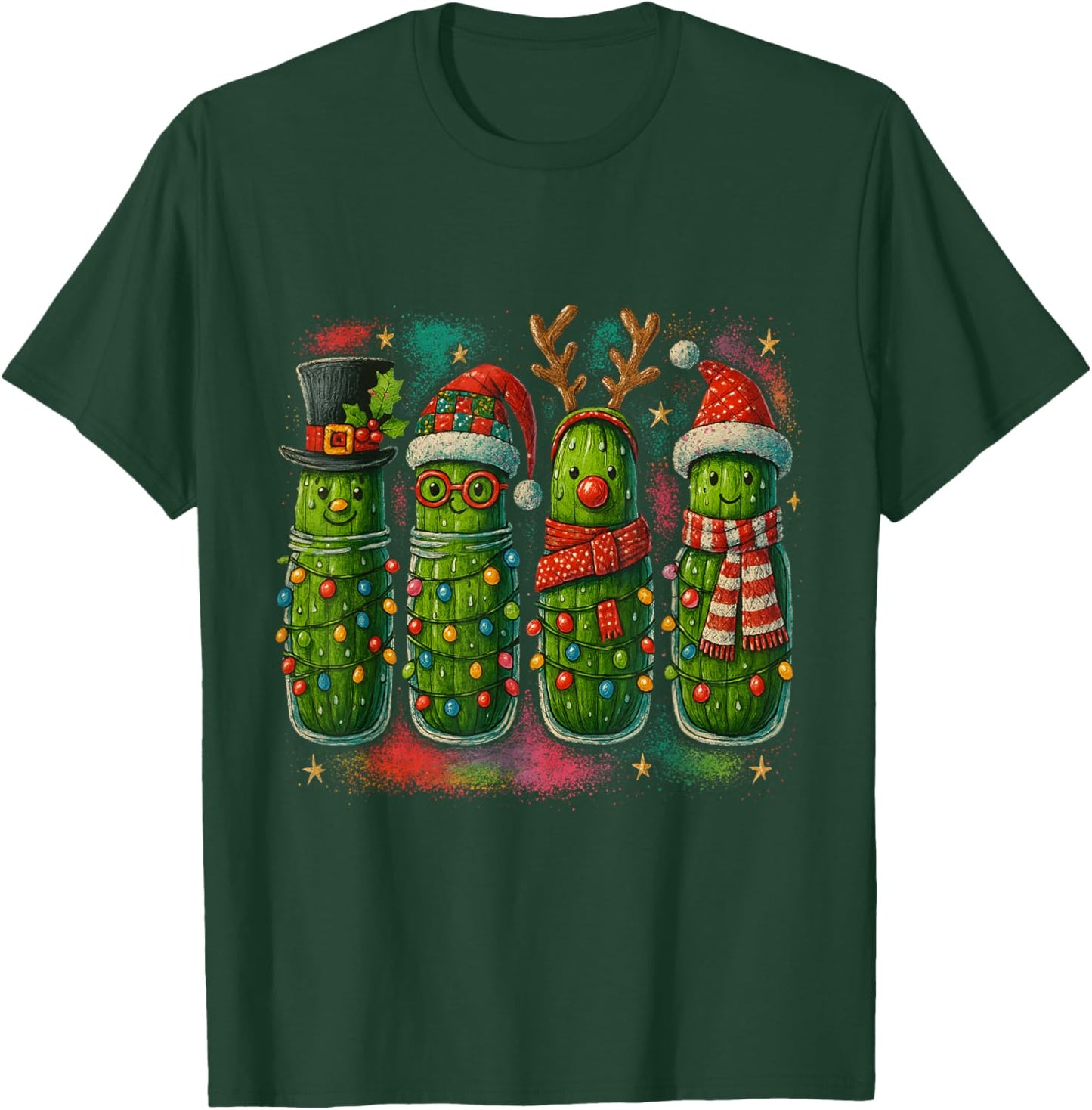 Funny Christmas Pickles – Festive Holiday Veggie T-Shirt - T-Shirt | Forest