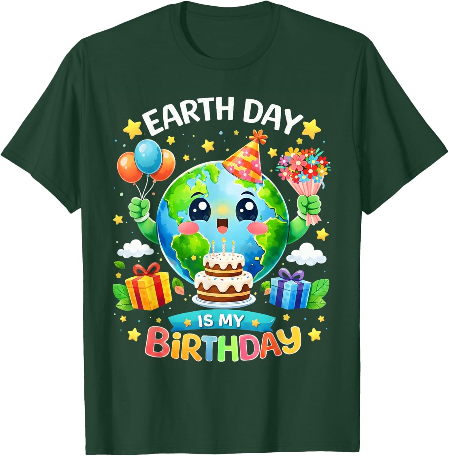 Earth Day is My Birthday Environment Party Men Women Kids T-Shirt - T-Shirt | Forest