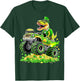 St Patricks Day T Rex Monster Truck Shamrock T-Shirt - T-Shirt | Forest