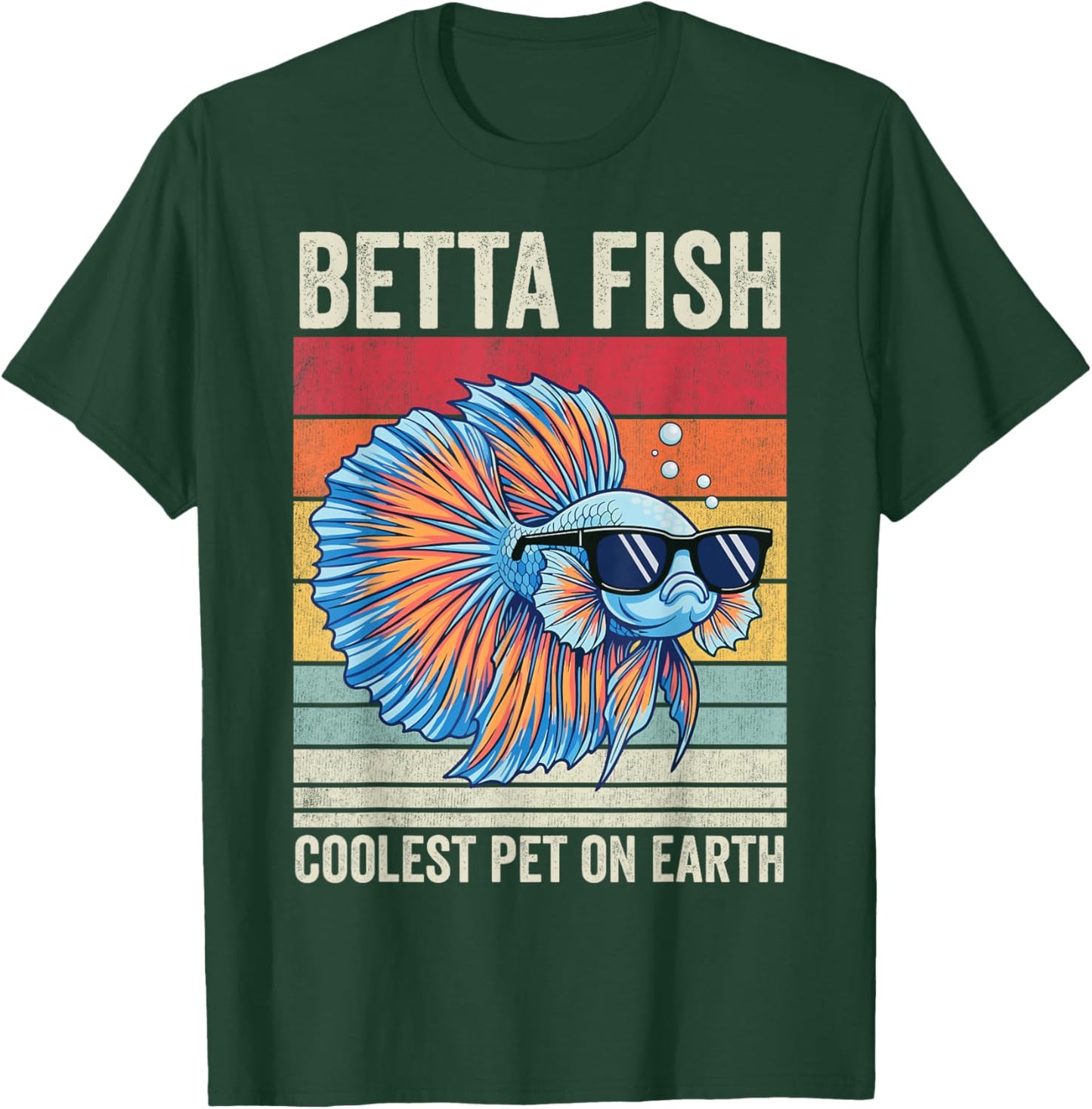 Betta Fish Coolest Pet on Earth, Vintage Betta Fish T-Shirt - T-Shirt | Forest