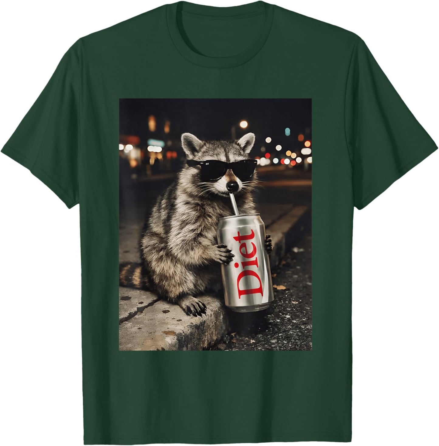 Raccoons Diet Soda Funny Animal Meme Genz Dank Raccoon Meme T-Shirt - T-Shirt | Forest