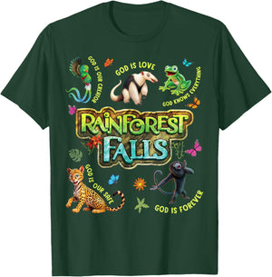 Rainforest Falls Exploring The Nature of God VBS 2026 T-Shirt - T-Shirt | Forest