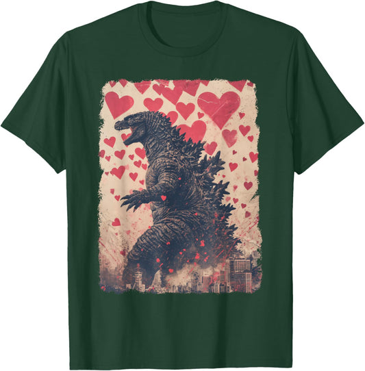 Japanese Monster Funny Kaiju Valentine Men Women Kids T-Shirt - T-Shirt | Forest